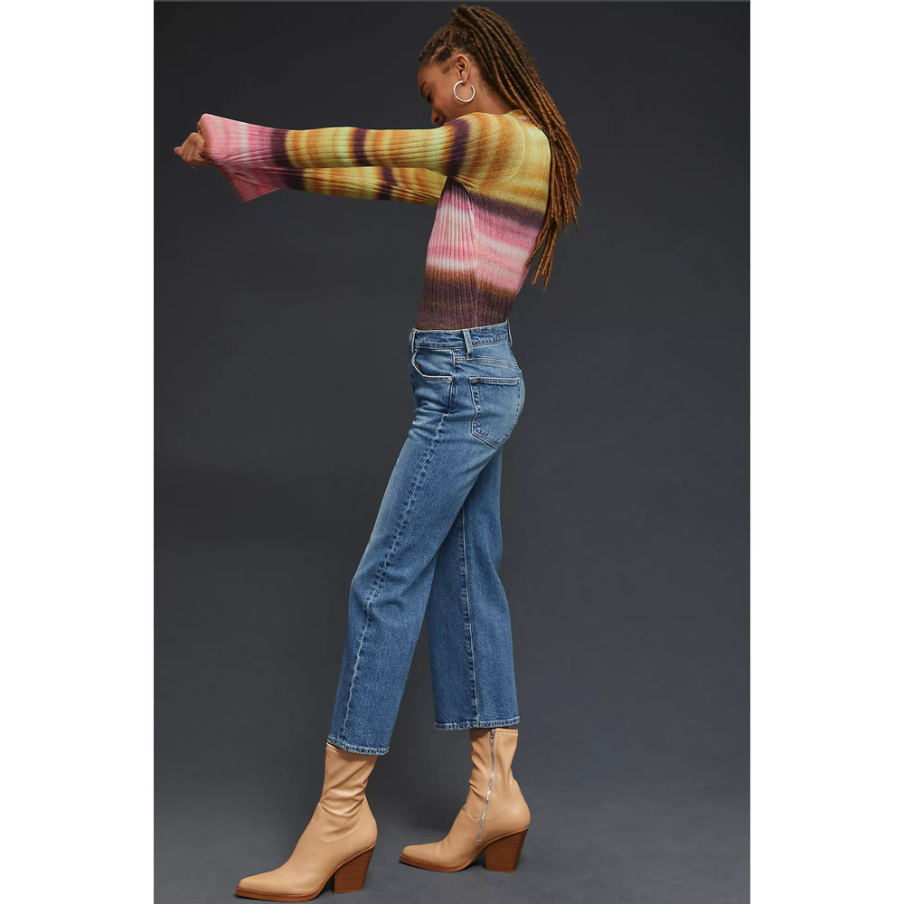 NWT Edwin Marli High-Rise Cropped Blue Jeans 30 waist
